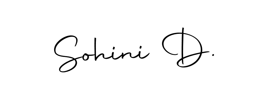 Use a signature maker to create a handwritten signature online. With this signature software, you can design (Autography-DOLnW) your own signature for name Sohini D.. Sohini D. signature style 10 images and pictures png