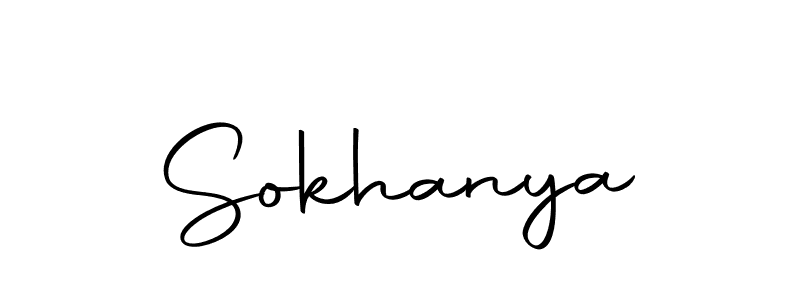Make a beautiful signature design for name Sokhanya. With this signature (Autography-DOLnW) style, you can create a handwritten signature for free. Sokhanya signature style 10 images and pictures png