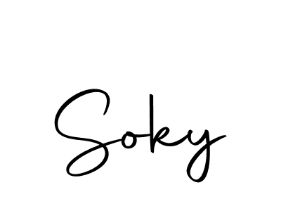 Use a signature maker to create a handwritten signature online. With this signature software, you can design (Autography-DOLnW) your own signature for name Soky. Soky signature style 10 images and pictures png