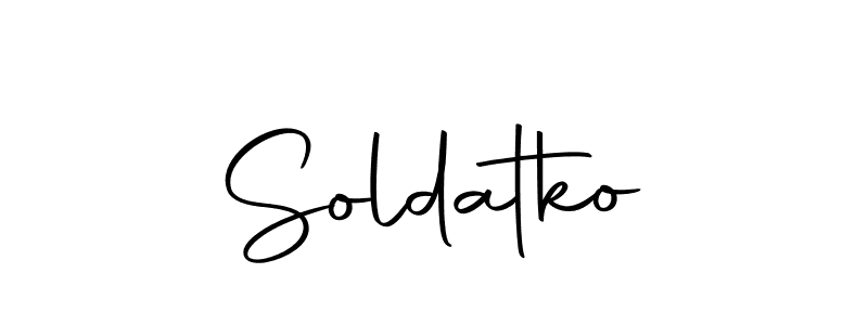 How to make Soldatko signature? Autography-DOLnW is a professional autograph style. Create handwritten signature for Soldatko name. Soldatko signature style 10 images and pictures png