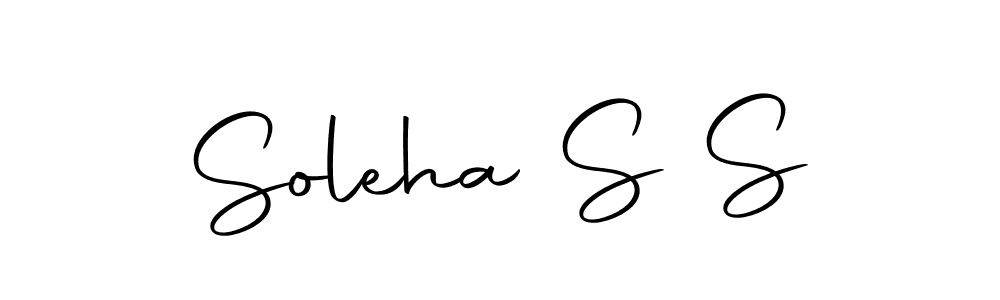 if you are searching for the best signature style for your name Soleha S S. so please give up your signature search. here we have designed multiple signature styles  using Autography-DOLnW. Soleha S S signature style 10 images and pictures png