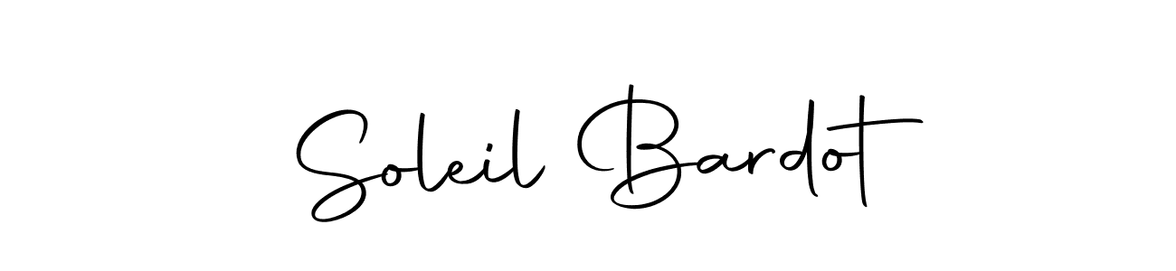 Create a beautiful signature design for name Soleil Bardot. With this signature (Autography-DOLnW) fonts, you can make a handwritten signature for free. Soleil Bardot signature style 10 images and pictures png
