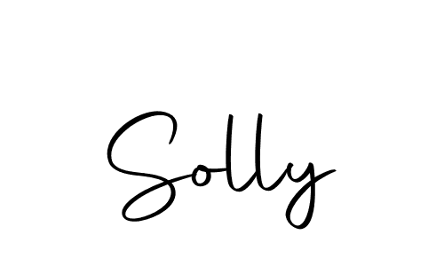 Use a signature maker to create a handwritten signature online. With this signature software, you can design (Autography-DOLnW) your own signature for name Solly. Solly signature style 10 images and pictures png