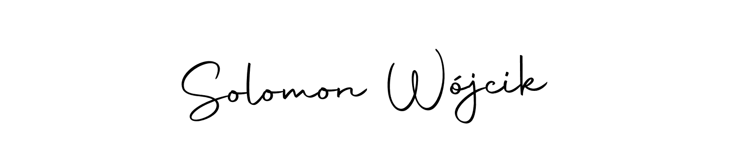 How to make Solomon Wójcik name signature. Use Autography-DOLnW style for creating short signs online. This is the latest handwritten sign. Solomon Wójcik signature style 10 images and pictures png