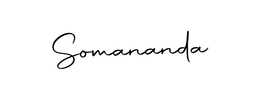 Somananda stylish signature style. Best Handwritten Sign (Autography-DOLnW) for my name. Handwritten Signature Collection Ideas for my name Somananda. Somananda signature style 10 images and pictures png