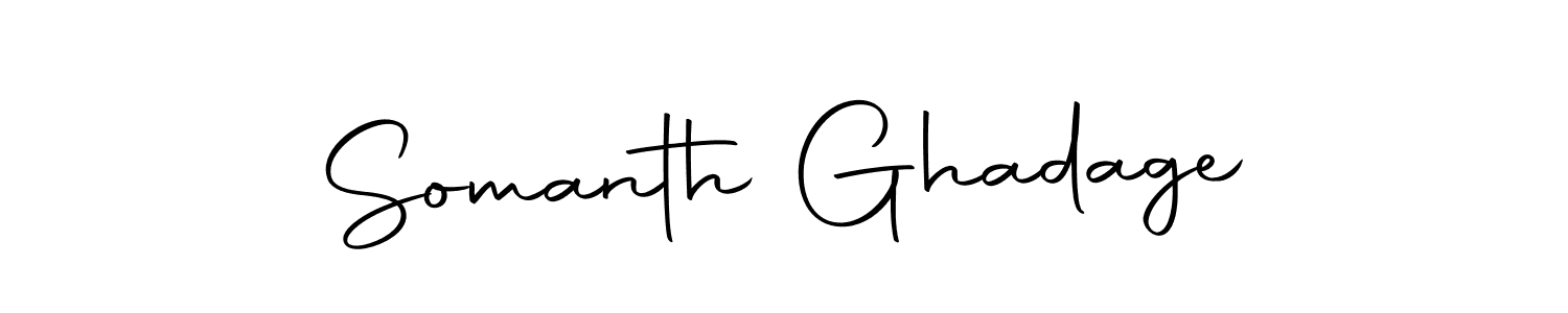 You should practise on your own different ways (Autography-DOLnW) to write your name (Somanth Ghadage) in signature. don't let someone else do it for you. Somanth Ghadage signature style 10 images and pictures png