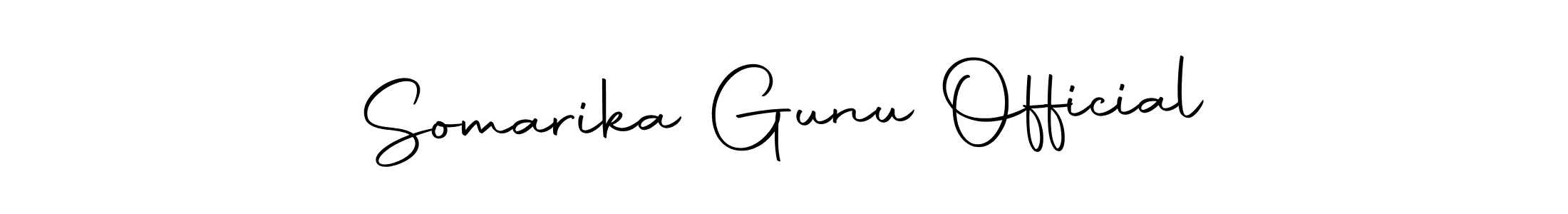 Design your own signature with our free online signature maker. With this signature software, you can create a handwritten (Autography-DOLnW) signature for name Somarika Gunu Official. Somarika Gunu Official signature style 10 images and pictures png