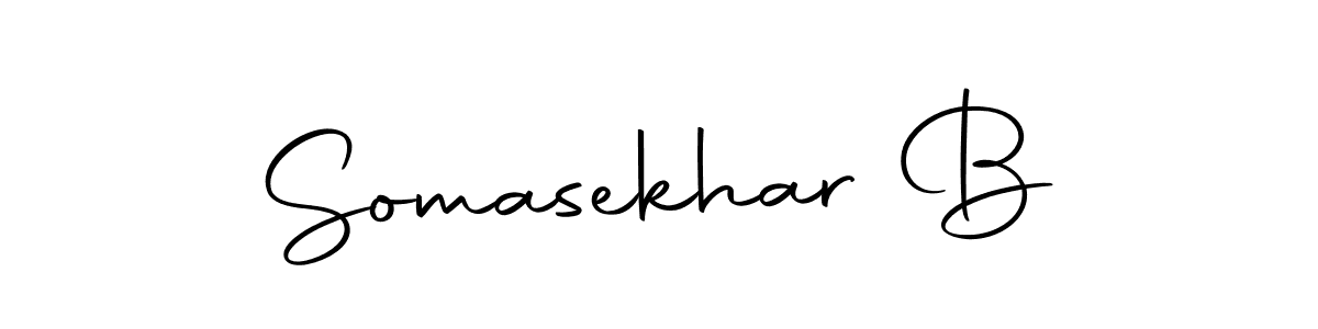 Create a beautiful signature design for name Somasekhar B. With this signature (Autography-DOLnW) fonts, you can make a handwritten signature for free. Somasekhar B signature style 10 images and pictures png