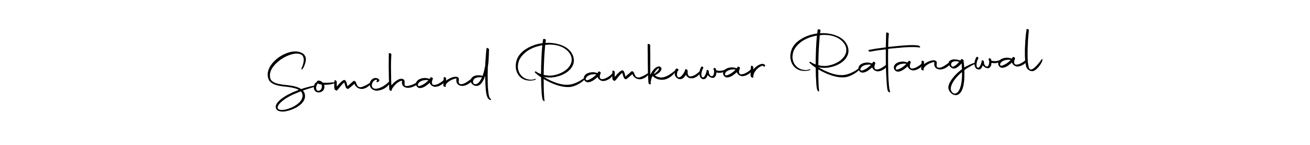 How to make Somchand Ramkuwar Ratangwal name signature. Use Autography-DOLnW style for creating short signs online. This is the latest handwritten sign. Somchand Ramkuwar Ratangwal signature style 10 images and pictures png