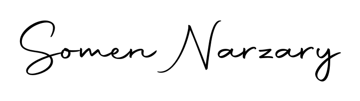 A timeless handwritten aesthetic for Somen Narzary. The Autography-DOLnW font gives your signature a handcrafted feel with natural curves. Somen Narzary signature style 10 images and pictures png