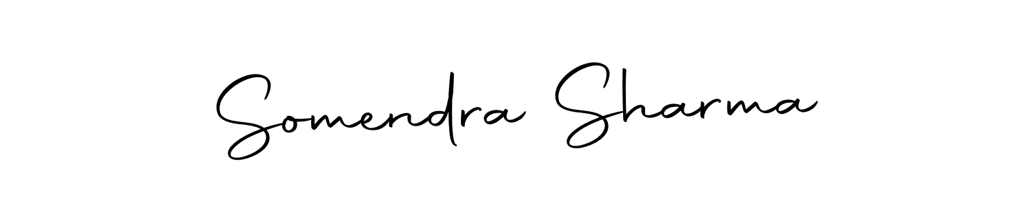 Create a beautiful signature design for name Somendra Sharma. With this signature (Autography-DOLnW) fonts, you can make a handwritten signature for free. Somendra Sharma signature style 10 images and pictures png