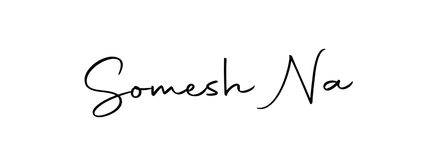 How to make Somesh Na name signature. Use Autography-DOLnW style for creating short signs online. This is the latest handwritten sign. Somesh Na signature style 10 images and pictures png
