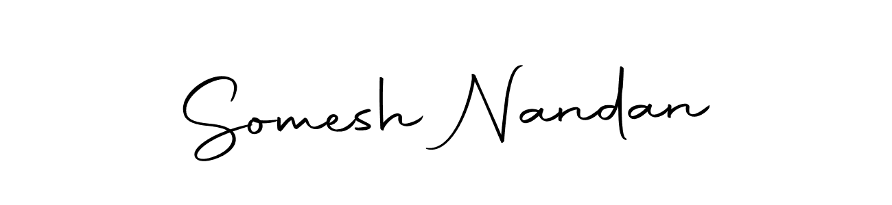 How to make Somesh Nandan signature? Autography-DOLnW is a professional autograph style. Create handwritten signature for Somesh Nandan name. Somesh Nandan signature style 10 images and pictures png