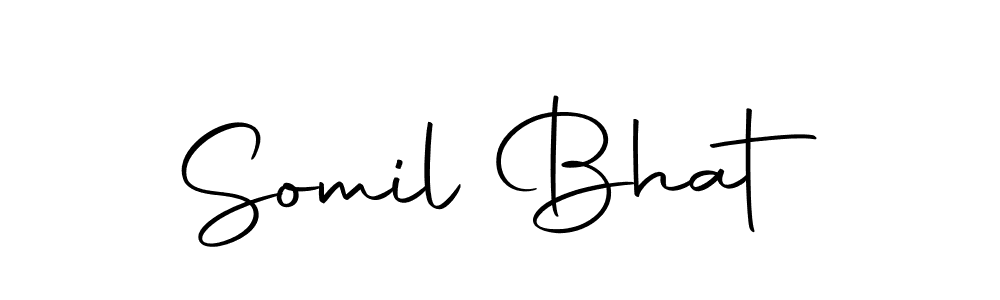 How to make Somil Bhat name signature. Use Autography-DOLnW style for creating short signs online. This is the latest handwritten sign. Somil Bhat signature style 10 images and pictures png