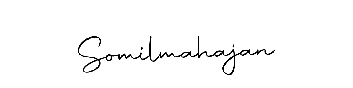 Make a beautiful signature design for name Somilmahajan. With this signature (Autography-DOLnW) style, you can create a handwritten signature for free. Somilmahajan signature style 10 images and pictures png