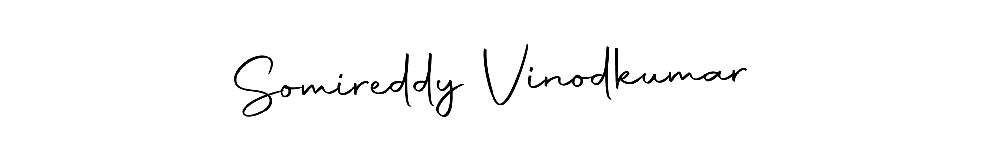 How to make Somireddy Vinodkumar name signature. Use Autography-DOLnW style for creating short signs online. This is the latest handwritten sign. Somireddy Vinodkumar signature style 10 images and pictures png
