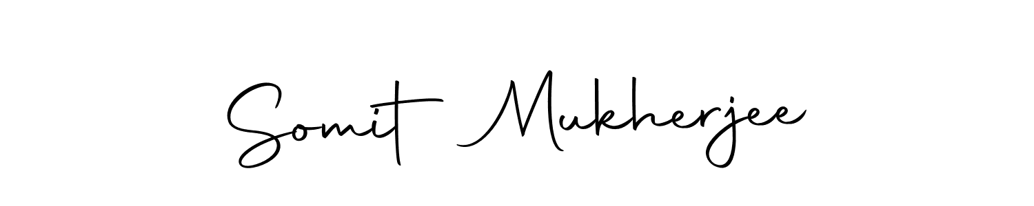 Create a beautiful signature design for name Somit Mukherjee. With this signature (Autography-DOLnW) fonts, you can make a handwritten signature for free. Somit Mukherjee signature style 10 images and pictures png