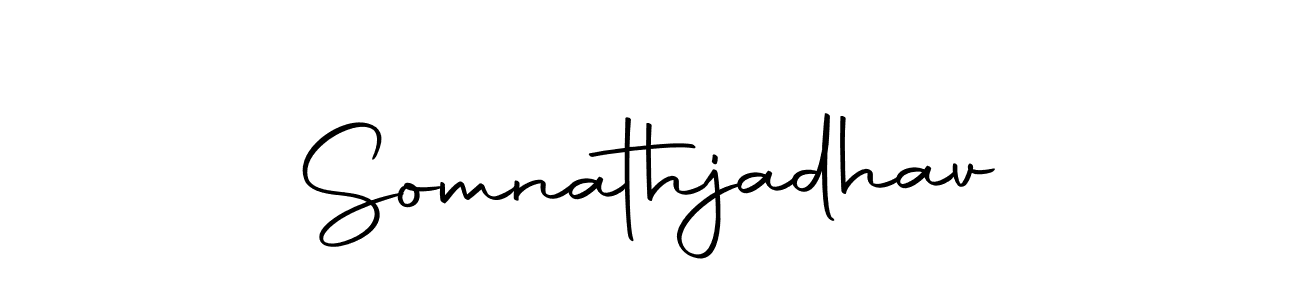 The best way (Autography-DOLnW) to make a short signature is to pick only two or three words in your name. The name Somnathjadhav include a total of six letters. For converting this name. Somnathjadhav signature style 10 images and pictures png