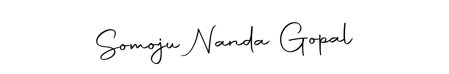 Create a beautiful signature design for name Somoju Nanda Gopal. With this signature (Autography-DOLnW) fonts, you can make a handwritten signature for free. Somoju Nanda Gopal signature style 10 images and pictures png