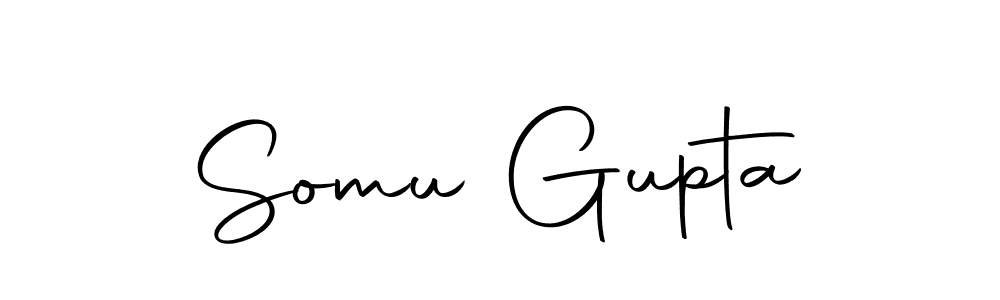 Design your own signature with our free online signature maker. With this signature software, you can create a handwritten (Autography-DOLnW) signature for name Somu Gupta. Somu Gupta signature style 10 images and pictures png