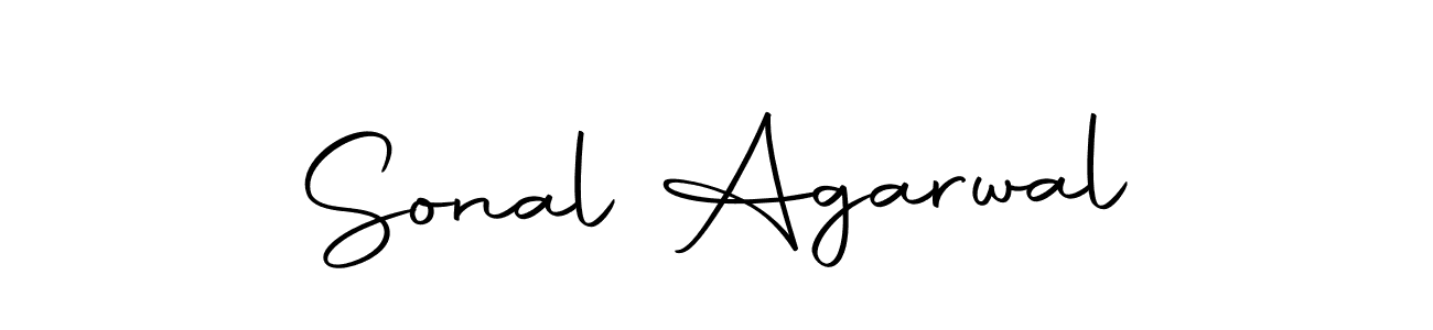 How to make Sonal Agarwal name signature. Use Autography-DOLnW style for creating short signs online. This is the latest handwritten sign. Sonal Agarwal signature style 10 images and pictures png