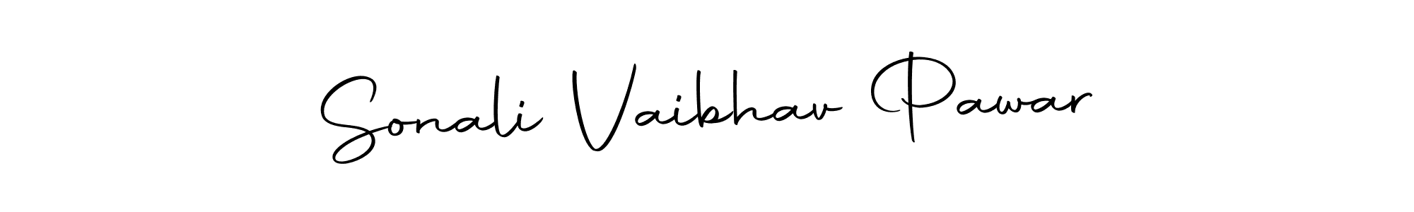 How to make Sonali Vaibhav Pawar name signature. Use Autography-DOLnW style for creating short signs online. This is the latest handwritten sign. Sonali Vaibhav Pawar signature style 10 images and pictures png