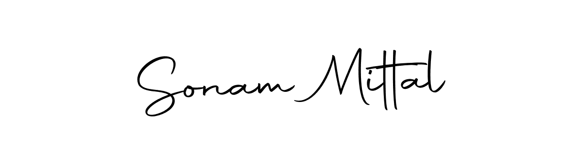 How to make Sonam Mittal name signature. Use Autography-DOLnW style for creating short signs online. This is the latest handwritten sign. Sonam Mittal signature style 10 images and pictures png