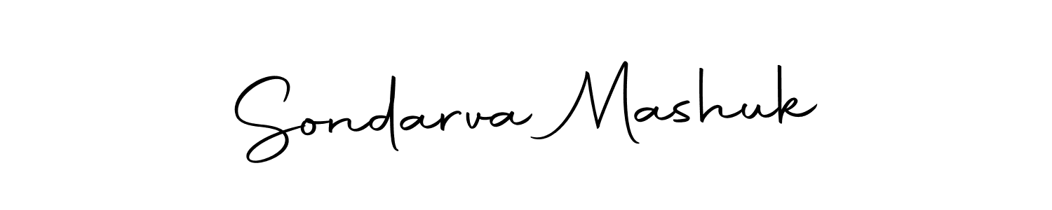 How to make Sondarva Mashuk name signature. Use Autography-DOLnW style for creating short signs online. This is the latest handwritten sign. Sondarva Mashuk signature style 10 images and pictures png