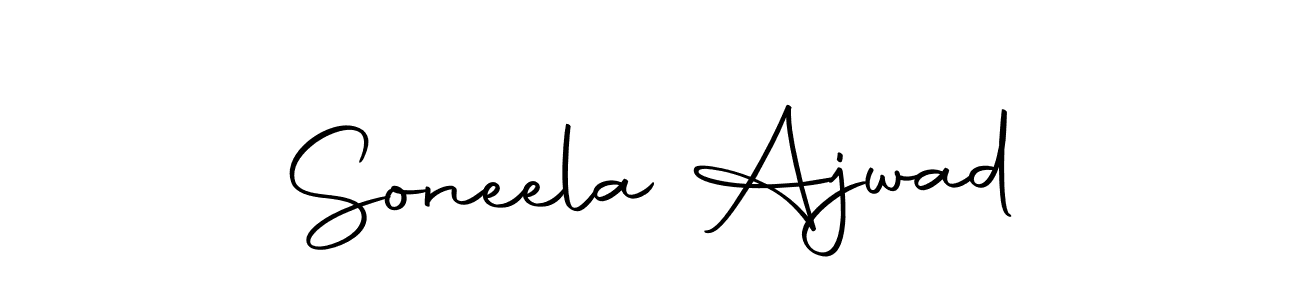 Use a signature maker to create a handwritten signature online. With this signature software, you can design (Autography-DOLnW) your own signature for name Soneela Ajwad. Soneela Ajwad signature style 10 images and pictures png