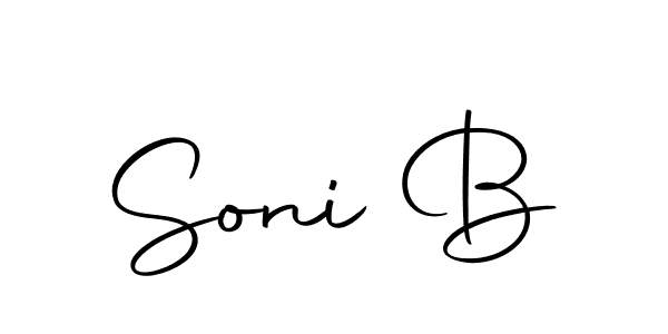 Use a signature maker to create a handwritten signature online. With this signature software, you can design (Autography-DOLnW) your own signature for name Soni B. Soni B signature style 10 images and pictures png