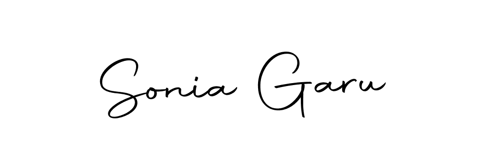 You should practise on your own different ways (Autography-DOLnW) to write your name (Sonia Garu) in signature. don't let someone else do it for you. Sonia Garu signature style 10 images and pictures png