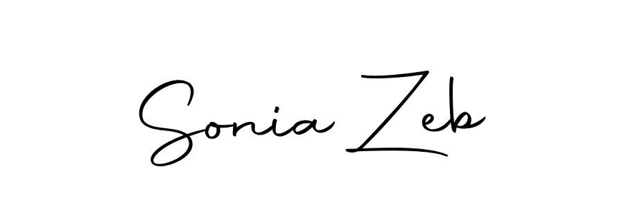 How to make Sonia Zeb name signature. Use Autography-DOLnW style for creating short signs online. This is the latest handwritten sign. Sonia Zeb signature style 10 images and pictures png