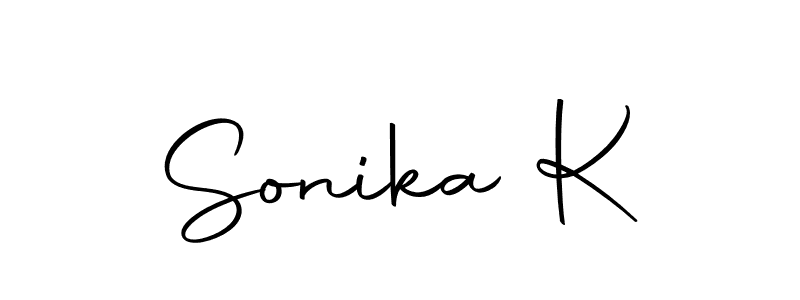 You can use this online signature creator to create a handwritten signature for the name Sonika K. This is the best online autograph maker. Sonika K signature style 10 images and pictures png