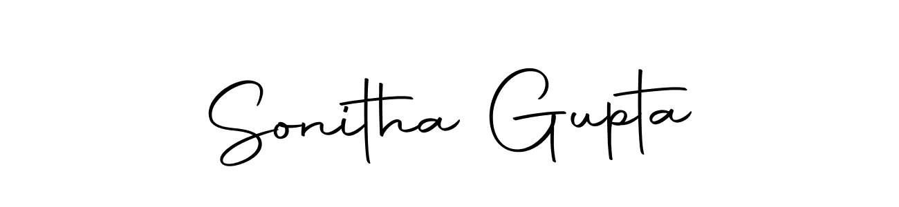 Make a beautiful signature design for name Sonitha Gupta. With this signature (Autography-DOLnW) style, you can create a handwritten signature for free. Sonitha Gupta signature style 10 images and pictures png