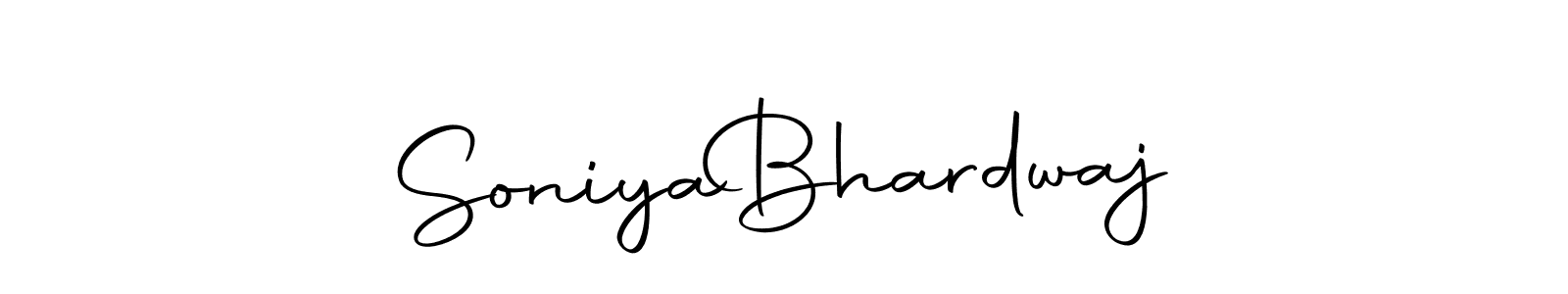 The best way (Autography-DOLnW) to make a short signature is to pick only two or three words in your name. The name Soniya  Bhardwaj include a total of six letters. For converting this name. Soniya  Bhardwaj signature style 10 images and pictures png