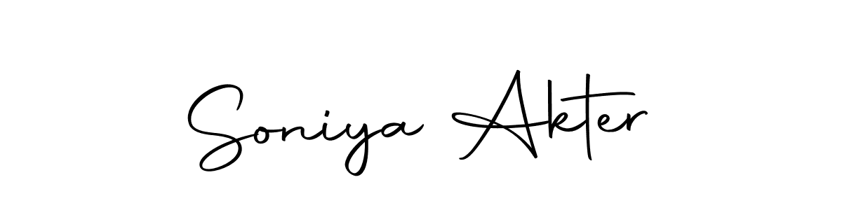 Use a signature maker to create a handwritten signature online. With this signature software, you can design (Autography-DOLnW) your own signature for name Soniya Akter. Soniya Akter signature style 10 images and pictures png