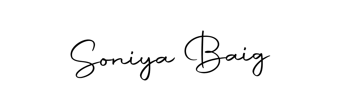 Design your own signature with our free online signature maker. With this signature software, you can create a handwritten (Autography-DOLnW) signature for name Soniya Baig. Soniya Baig signature style 10 images and pictures png