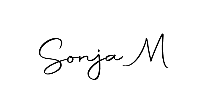 Sonja M stylish signature style. Best Handwritten Sign (Autography-DOLnW) for my name. Handwritten Signature Collection Ideas for my name Sonja M. Sonja M signature style 10 images and pictures png