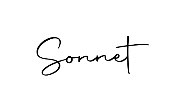 Create a beautiful signature design for name Sonnet. With this signature (Autography-DOLnW) fonts, you can make a handwritten signature for free. Sonnet signature style 10 images and pictures png