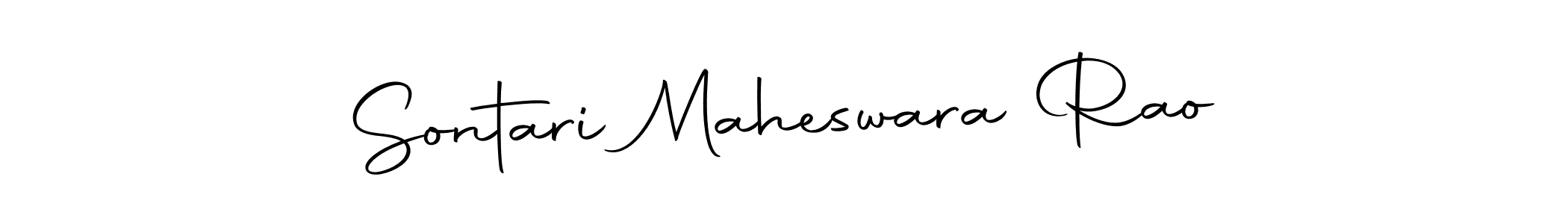How to make Sontari Maheswara Rao name signature. Use Autography-DOLnW style for creating short signs online. This is the latest handwritten sign. Sontari Maheswara Rao signature style 10 images and pictures png