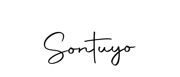 Create a beautiful signature design for name Sontuyo. With this signature (Autography-DOLnW) fonts, you can make a handwritten signature for free. Sontuyo signature style 10 images and pictures png