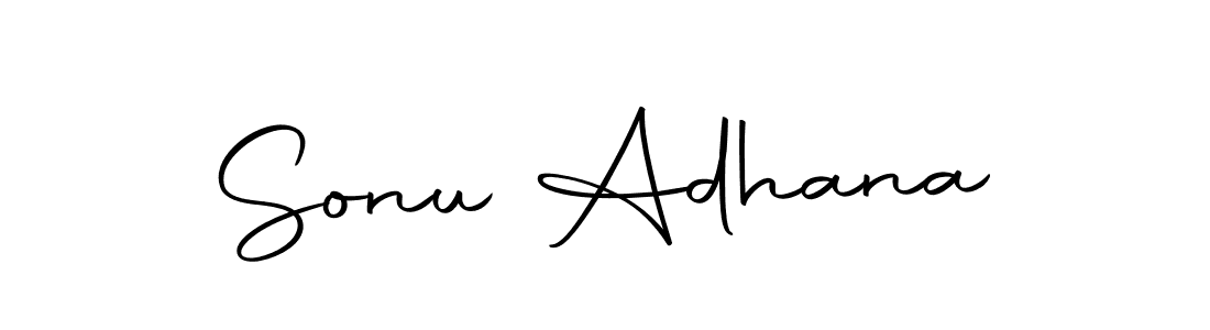 You should practise on your own different ways (Autography-DOLnW) to write your name (Sonu Adhana) in signature. don't let someone else do it for you. Sonu Adhana signature style 10 images and pictures png