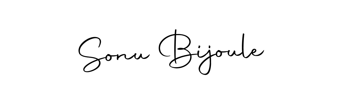 How to make Sonu Bijoule name signature. Use Autography-DOLnW style for creating short signs online. This is the latest handwritten sign. Sonu Bijoule signature style 10 images and pictures png