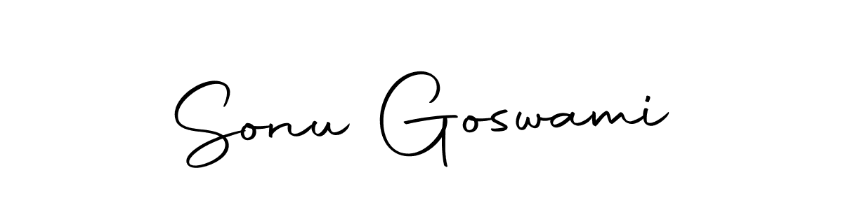 How to make Sonu Goswami name signature. Use Autography-DOLnW style for creating short signs online. This is the latest handwritten sign. Sonu Goswami signature style 10 images and pictures png