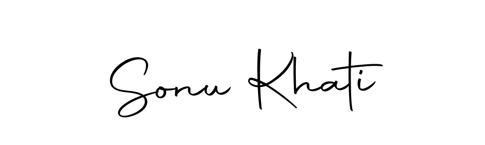 Create a beautiful signature design for name Sonu Khati. With this signature (Autography-DOLnW) fonts, you can make a handwritten signature for free. Sonu Khati signature style 10 images and pictures png