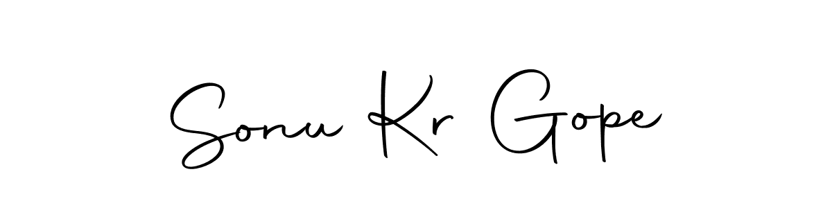 Use a signature maker to create a handwritten signature online. With this signature software, you can design (Autography-DOLnW) your own signature for name Sonu Kr Gope. Sonu Kr Gope signature style 10 images and pictures png