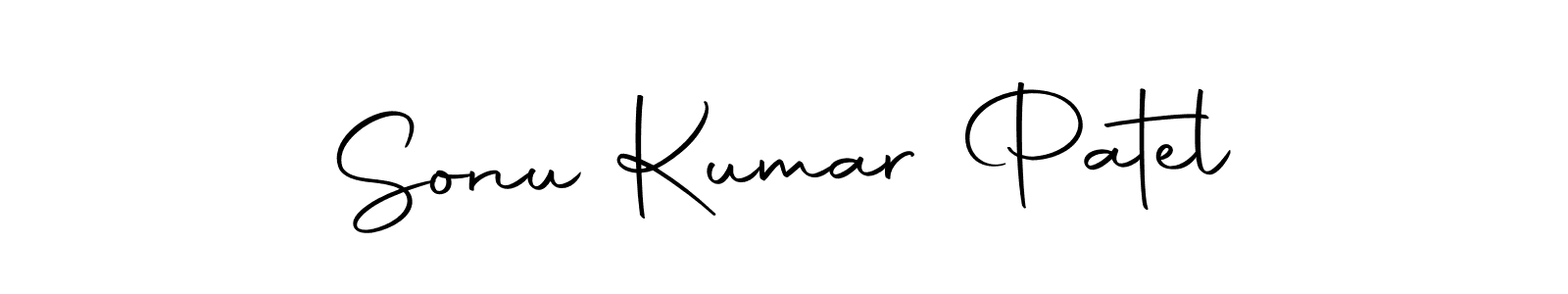 How to make Sonu Kumar Patel name signature. Use Autography-DOLnW style for creating short signs online. This is the latest handwritten sign. Sonu Kumar Patel signature style 10 images and pictures png