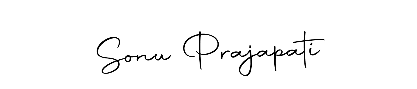 How to make Sonu Prajapati name signature. Use Autography-DOLnW style for creating short signs online. This is the latest handwritten sign. Sonu Prajapati signature style 10 images and pictures png