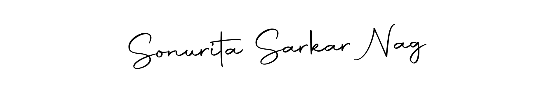 How to make Sonurita Sarkar Nag name signature. Use Autography-DOLnW style for creating short signs online. This is the latest handwritten sign. Sonurita Sarkar Nag signature style 10 images and pictures png