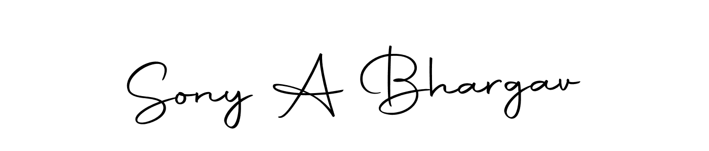 Design your own signature with our free online signature maker. With this signature software, you can create a handwritten (Autography-DOLnW) signature for name Sony A Bhargav. Sony A Bhargav signature style 10 images and pictures png